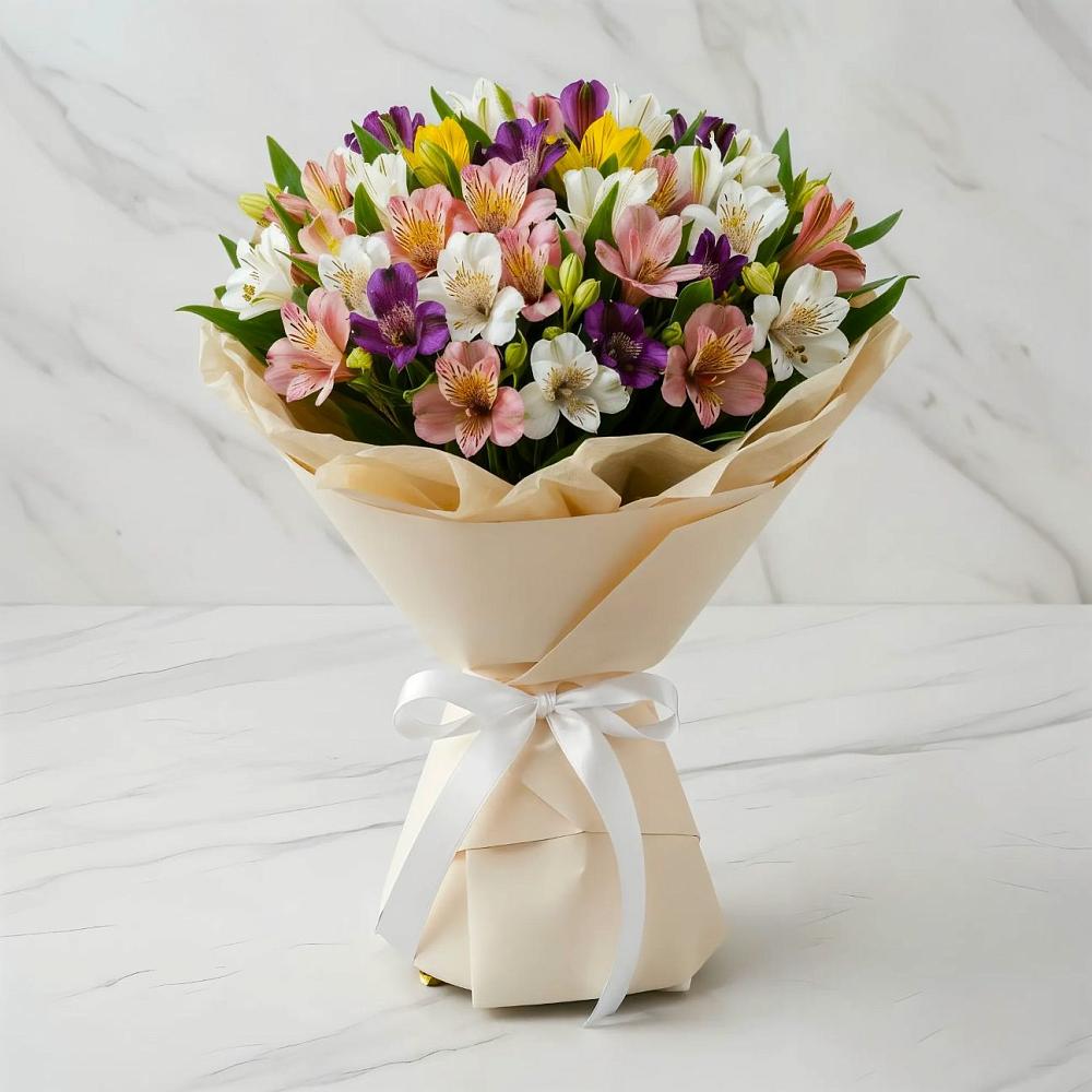 Букет цветов из: Альстромерии в Холбоне