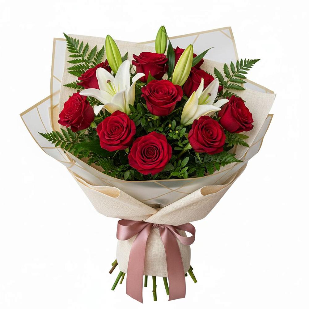 Букет цветов из: Лилии и Розы в Холбоне