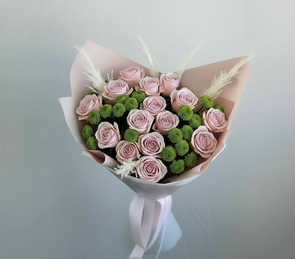 Букет цветов из: Розы и Хризантемы в Холбоне